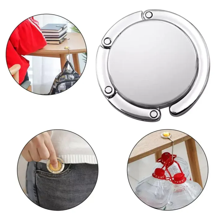 PORTABLE%20FOLDING%20BAG%20HOOK%20HANGER%20PURSE%20HANDBAG%20HOLDERS%20FOLDABLE%20TABLE%20HOOK%20WOMEN%20HANDBAG%20ORGANIZER%20ACCESSORIES%20EACH%20MIX%20-%20Image%203