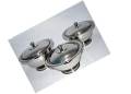 Pack of 3 Stainless Steel Salan Donga Set Durable Made Steel Set With Lid-Basic Kitchen Accessories. 