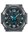Casio G Shock Master Of G-Air (Gravitymaster) Shock Resistance Carbon Core Guard Structure Round Grey Carbon Fiber Case Solar Power, Bluetooth, World Time, Phone Finder, Stop Watch, Timer, Alarm, LED Light, Calendar, Run Time, Multi-Function-GR-B300-8A2DR. 