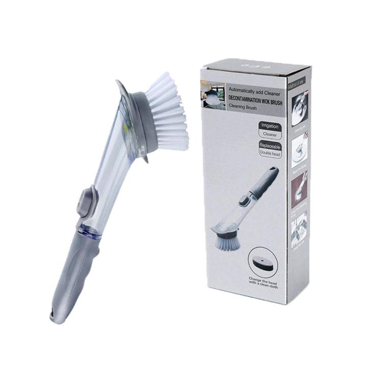 Kitchen Cleaning Brush with Soap Handle (Automatic Soap Dispensing)