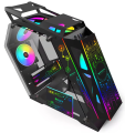 Godzilla RGB LIGHTS GAMING PC Case WITH Right/Left Panel: Grey Tempered Glass. 
