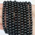Shiny Black Obsidian Natural Stones 10/8/6/4mm Loose Beads For DIY Bracelets Necklace Beaded Jewelry Making Accessoriy Wholesale. 