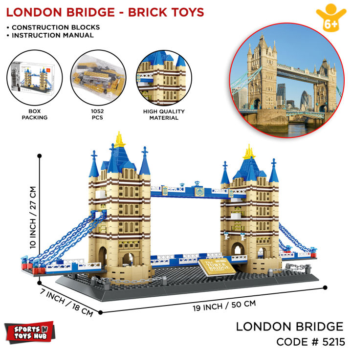 Tower Bridge Construction Building Blocks For Boys & Girls Wange 5215 Architecture Bricks For Kids Creative Superstructure Gift Toys Set London Famous Bridge tower Landmark Series Toy