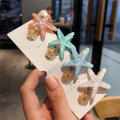 Colorful Hair clip Trendy Ocean-themed Sweet Starfish hair clip Cute hair accessories for Beach weddings Summer parties Daily wear Girls' hairstyles Hair decorating. 