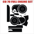 Full Engine Kit Sticker For CD 70 Bike Stickers Bike Stickers 125 Stickers For Bike Bike Accesories Car Sticker, Bike Stickers, Car Accesories. 