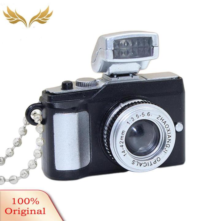 SuperRide Mini Camera LED Keychain Key Ring Toy with Flashlight Sound Bag Phone Pendant