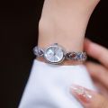 Women Oval Rainbow Gem Wristwatch Fashion Elegant Waterproof Bracelet Watch Small Clock. 