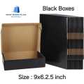 Premium Imported Black Boxes 9*6*2.5 Inches For Accessories & Jewellery - 10 Pcs Hard Black Boxes Packaging box. 