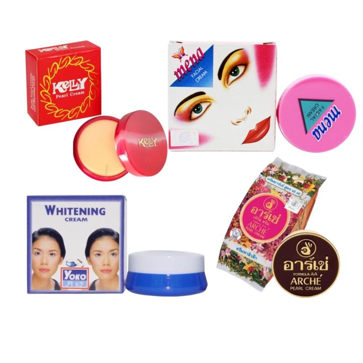 Arche, Mena, Kelly Pearl & Yoko Brightening Cream – Spot Removal & Radiance Boosting Face Creams for Glowing, Even-Toned Skin (Imported)
