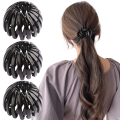 Expandable Round Hair Bun Holder Claws, Korean Fashion, Adjustable Hair Clips for Women. 