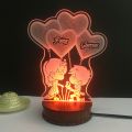Dotz Brand 3d Birthday illusion Lamp, 3d Light Lamp, Decorating Item, Lamps for Bedroom, Customised Gifts, Lamp, Gifts for Girls, Table Lamp.. 