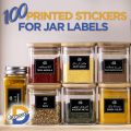 Jar Labels Printed Urdu or English 100 or 45 pcs/set 6.5x4.5cm Kitchen Jars Organizer Labels Spice Sticker Waterproof. 