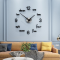 Wooden Wall Clock 24 inch DIY Clocks Fashion Watches 3D Laser Cut Wooden Wall Clock For Living Room Home Decor. 