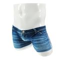 Men Comfortable Breathable Big Pouch Sports Ice Silk 3D Denim Printed Shorts Jean Underwear Boxer Briefs. 