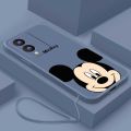 Vivo Y17s Luxury Cute Mickey Mouse Casing Matte Liquid Silicon Back TPU Soft Case Cover. 