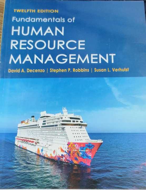 Fundamentals of Human Resource Management 12th Edition by Susan L. Verhulst David A. DeCenzo Stephen Robbins