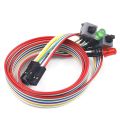 1PCS 68CM Power Cord On Off Reset ATX PC Computer On/Off/Reset Push Button Switch with LED Light Motherboard Power Cable PC Power Reset Switch. 