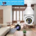 2026 Smart WiFi Bulb Security Camera 2MP 1080P 360° Rotation Wireless CCTV with Two Way Audio Night Vision Auto Tracking Motion Detection Mobile View Compatible with V380 Pro App Ideal for Home Baby Monitoring - White. 