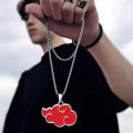 Akatsuki Red Cloud Pendant Necklace for Women Narutos Anime Accessories Itachi Titanium Jewelry Cartoon Men's Neck Chains Gift. 