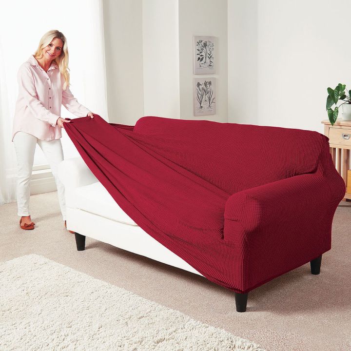 5(3+1+1) seater fitted sofa cover for standard size sofa set