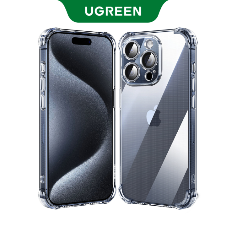 UGREEN Shockproof Case Cover Phone Case Clear Silicone Case Back Cover for iPhone 15, 15 Pro, 15 Pro Max