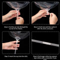PVC Plastic Stick For Balloons, 5, 10, 25 & 50 Pack Reusable Clear Ballon Stand Stick including Cups, Baloon Decoration for Birthday, Baby Shower, Bridal Shower, Wedding, Anniversary, Farewell Party, Ideal for PVC Bobo, Transparent Latex, Foil Balloons. 