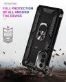 Lereach For Motorola MOTO G52 Mobile Phone Case TPU+PC Hard Ring Car Ring Bracket Shockproof Back Cover. 