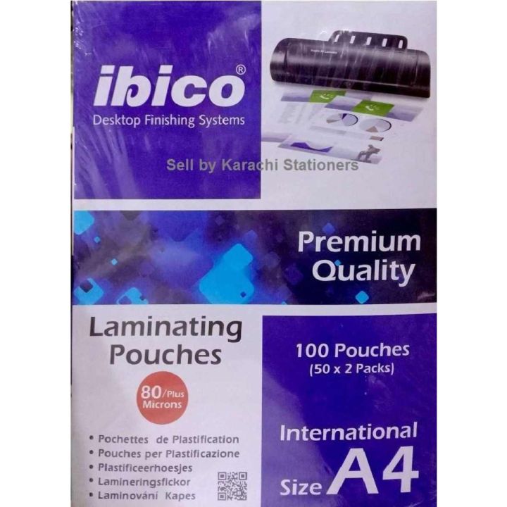 Lamination Pouches A-4 IBICO - 80 Gm -100 Pcs