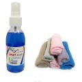 Smart Daily Glasses Cleaner Solution & Pack of 6 towel squares. 