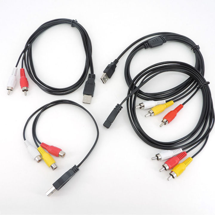 Audio%20Video%20USB%20A%202.0%20female%20Male%20To%202%203%20Rca%202/3RCA%20Male%20female%20AV%20plug%20USB%20Adapter%20connector%20converter%20Cable%20wire%20PC%20TV%20HDTV%20Q1%20-%20Image%203