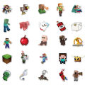 50PCS Minecraft Stickers Steve Alex Herobrine Funny DIY Stickers Graffiti Travel Luggage Guitar Skateboard Cool Waterproof Sticker for Kid Toys. 