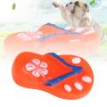 Puppy Cute Sandals Shape Vinyl Flip Flops Dog Cat Pet Squeaky Chewing Sound Toy. 