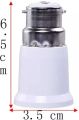 2Pcs B22 to E27 Bulb Lamp Holder Converter- Holder Adapter Pin B22 to Screw E27 (Long Size). 