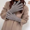 Touch Screen Gloves Thumb Hole Anime Women Winter Thicken Warm Knitted Stretch Gloves Full Finger Skiing Harajuku Y2k Mittens 장갑. 
