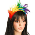 Colorful Mardi Gras Feather Headband Flapper Headpiece Adult Party Costume Hair WANNA. 