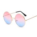 Classic Round Sunglasses Woman Vintage Circle Design Sun Glasses For Woman Male Small Frame Metal Colorful Ocean Mirror Retro. 