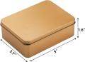 Rectangular Tin Boxes with Lids, Empty Hinged Tins, Metal Storage Organizer Tins for Candy, Treats, Gifts, Favors and Crafts,. 