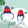 Baby Girls Boys Water Bottle Cups Children Portable Feeding Bottles With Straw Kids Leak Proof Durable Cup With Handle.