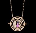 Novelty Style Time Rotation Turner Hourglass Golden Torque Necklace Pendant Film Jewelry Accessories. 