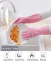 Reusable Silicone Dish Washing Gloves: Premium, Durable, Heat Resistant, Waterproof, Long Design with Scrubber - Perfect for Girls, Winter, Kitchen, Cleaning, and Car Washing - Best Quality Multipurpose Pack. 