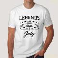 Legends are born in July Men's cotton  T-shirt. 