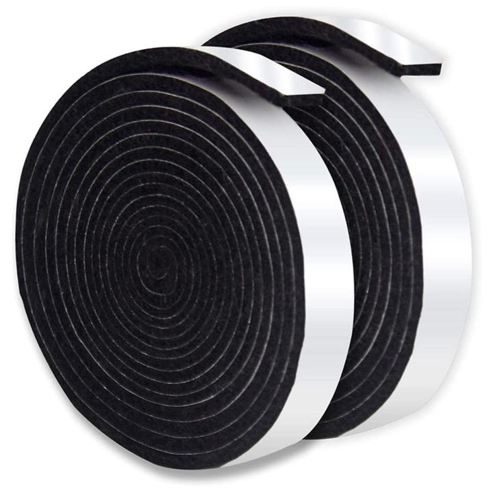 BBQ Smoker Gasket Self Stick Grill Tape High Temp Grill Seal Self Stick Gasket 2 Pack - Black