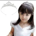 Silver Crown Headband Girls Women Rhinestone Wedding Hair Jewelry. 