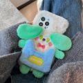 Fashion Cute Plush Dog Phone Case For iPhone 14 Plus 11 12 13 Pro Max Soft Cover Kawaii Cartoon Protective Cases For 14 Pro Capa. 