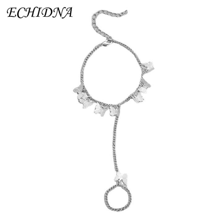 Lady Ring Bracelet Combination Pure Colors Portable Pendant Women Finger Ring