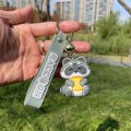 Animal Small Raccoon Keychain Super Cute Cartoon Red Panda Girl Backpack Decoration Women Keychain Children's Gifts Wholesale. 