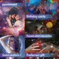 Galaxy Projector Lamp with 12 Different Galaxies and Nebulae 360° Rotation with Realistic Planetarium Night Light for Kids - Birthday Party - Couple. 