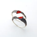 New 2/pcs Retro Style Alloy Couple Rings Creative Separable Rings for Couples Anime Ring Temperament Jewelry Wholesale. 
