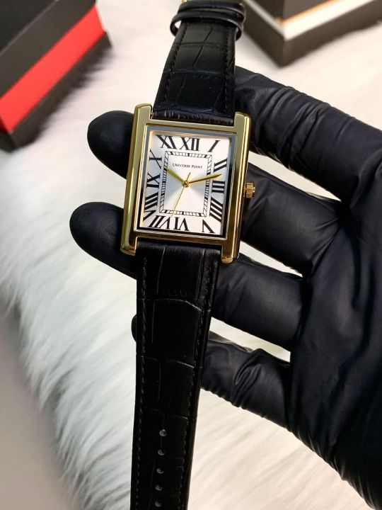 Old Money Classic Tank-Style Men’s Watch – Vintage Square Dial, Leather ...