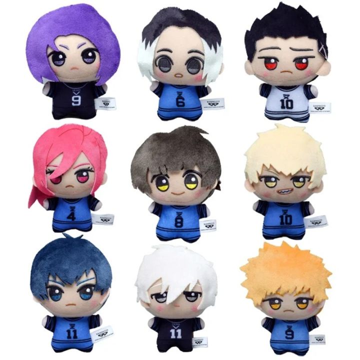 New10cm Blue Lock Plush Toy KeyChain Pendant Nagi Seishiro Chigiri Hyoma Gagamaru Action Figure Soft Bag Pendant Gifts
